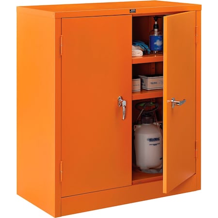 Global Industrial Emergency Preparedness Storage Cabinet, 42 in H, 36 in W, Orange 298680